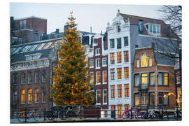 Hartschaumbild Weihnachtsbaum in Amsterdam