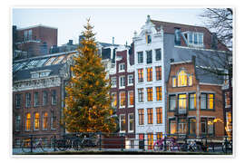 Wall print Christmas tree in Amsterdam - George Pachantouris