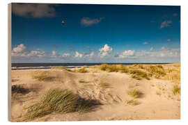 Holzbild Strand auf Spiekeroog - Peter Schickert