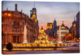 Leinwandbild Plaza de Cibeles, Madrid - Peter Schickert