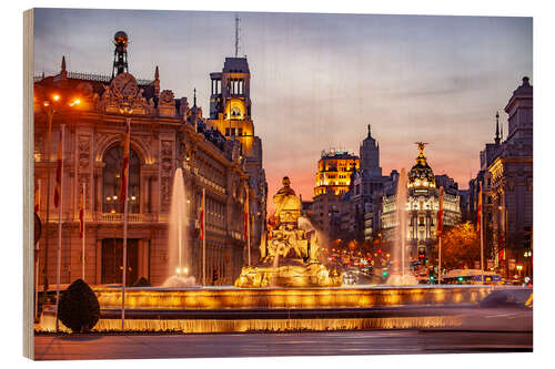 Trätavla Cibeles Square, Madrid