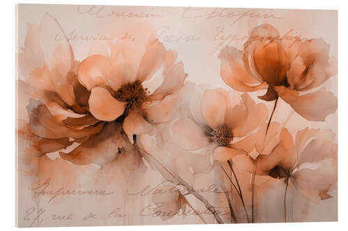 Acrylic print Dreamy Flowers