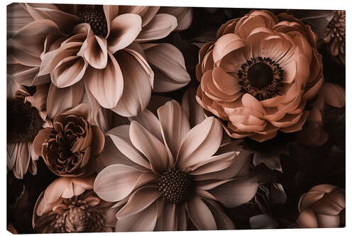 Leinwandbild Flower Opulence Mocha Mousse