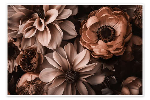 Juliste Flower Opulence Mocha Mousse