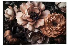 Stampa su alluminio Baroque Bouquet Brown - Andrea Haase