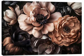 Obraz na płótnie Baroque Bouquet Brown - Andrea Haase