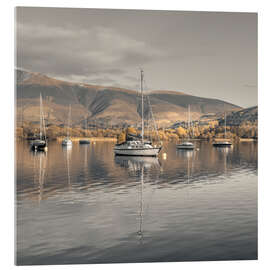 Stampa su vetro acrilico Sailing Boats in Derwentwater Lake - Assaf Frank