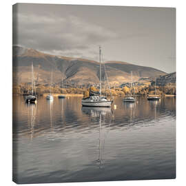 Lærredsbillede Sailing Boats in Derwentwater Lake - Assaf Frank