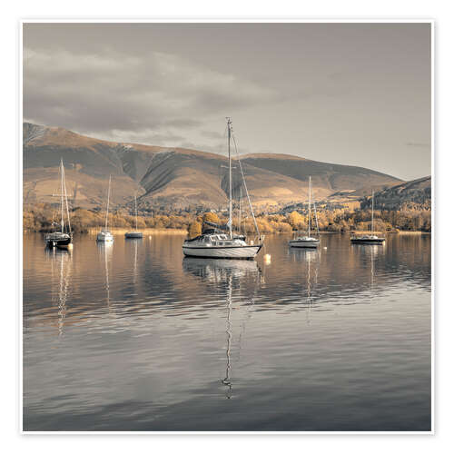 Plakat Sailing Boats in Derwentwater Lake