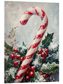 Akrylglastavla Christmas Candy Cane