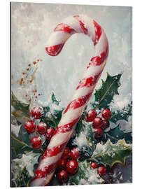 Aluminium print Christmas Candy Cane