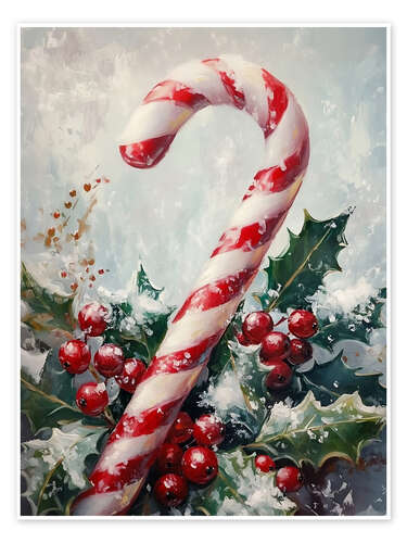 Poster Christmas Candy Cane