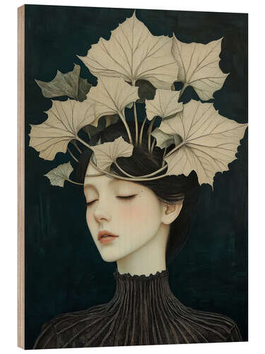Wood print Dried thoughts