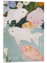 Stampa su vetro acrilico Pink Fishes - DejaReve