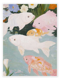 Wall print Pink Fishes - DejaReve