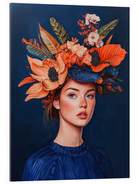 Gallery print Woman with floral hat