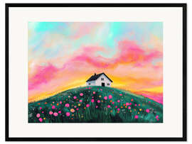 Gerahmter Kunstdruck Mystisches Tal