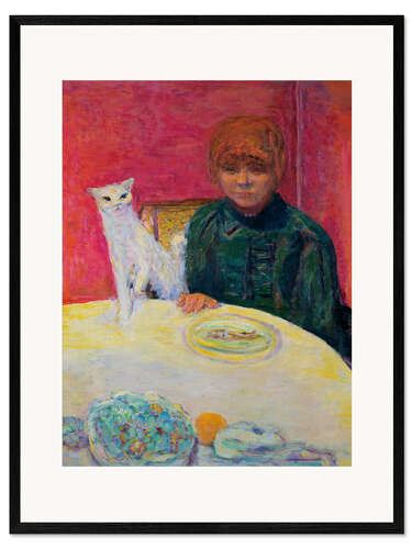 Plakat artystyczny premium w ramie Woman with a Cat, 1912