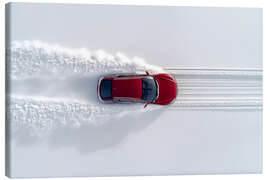 Tableau sur toile Test drive in the icy north - Peter Roder