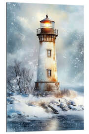 Gallery print Old lighthouse in the snow