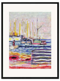 Impresión de arte enmarcada A port in Normandy, 1930 - Pierre Bonnard