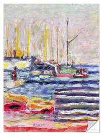 Wandsticker Ein Hafen in der Normandie, 1930