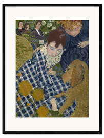 Plakat artystyczny premium w ramie Women with Dog, 1891