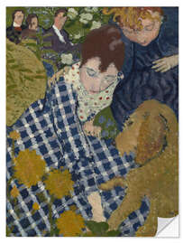 Självhäftande poster Women with Dog, 1891