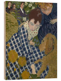 Cuadro de madera Women with Dog, 1891