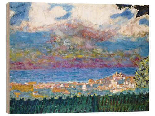 Tableau en bois Stormy Sky over Cannes, 1945