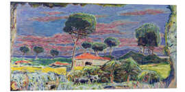 Hartschaumbild Landschaft am Mittag