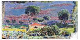 Wandsticker Landschaft am Mittag