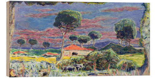 Wood print Landscape at Midday
