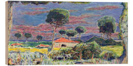 Wood print Landscape at Midday - Pierre Bonnard