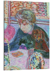 Tableau en aluminium Portrait with Dog, 1940 - Pierre Bonnard