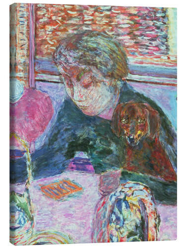 Tableau sur toile Portrait with Dog, 1940