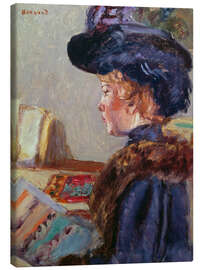 Leinwandbild Junge Frau beim Drucken - Pierre Bonnard