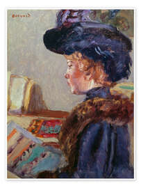 Veggbilde Young woman printing - Pierre Bonnard