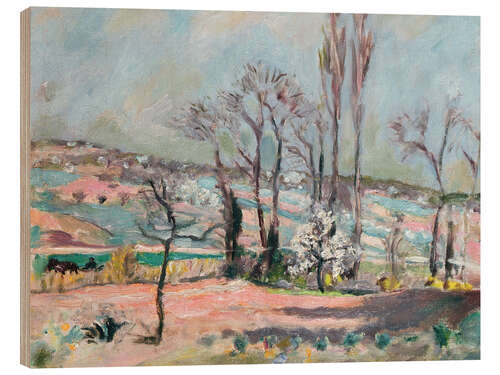 Tableau en bois Spring landscape