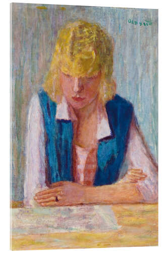 Cuadro de metacrilato La Blonde au gilet bleu, 1922