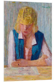 Hartschaumbild La Blonde au gilet bleu, 1922