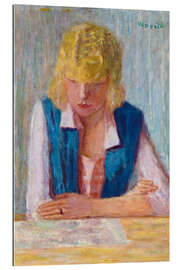 Galleritryck La Blonde au gilet bleu, 1922