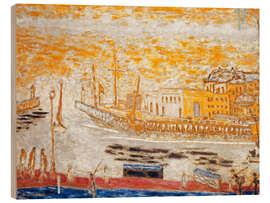 Holzbild Trouville, die Ausfahrt aus dem Por - Pierre Bonnard