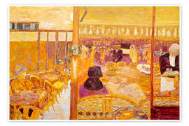 Veggbilde The door window terrace and coffee room - Pierre Bonnard