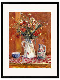 Impression artistique encadrée Nature morte aux fleurs, 1913