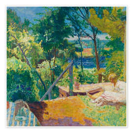 Veggbilde The Terrace of Vernon, 1923 - Pierre Bonnard