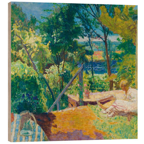 Trätavla The Terrace of Vernon, 1923