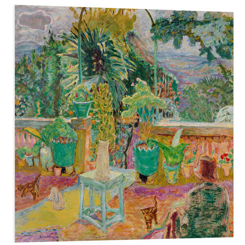 Hartschaumbild Die Terrasse oder Eine Terrasse in Grasse, 1912