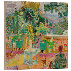 Trätavla The Terrace or A Terrace in Grasse, 1912 - Pierre Bonnard