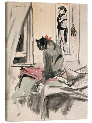 Canvas print Cat Sitting by a Window